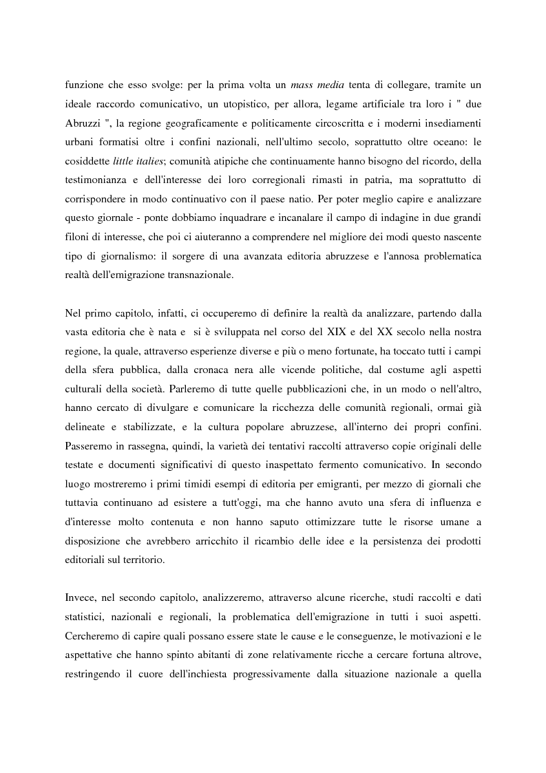 Anteprima della tesi: Un giornale per emigranti: ''La Voce di Fossacesia'', Pagina 2