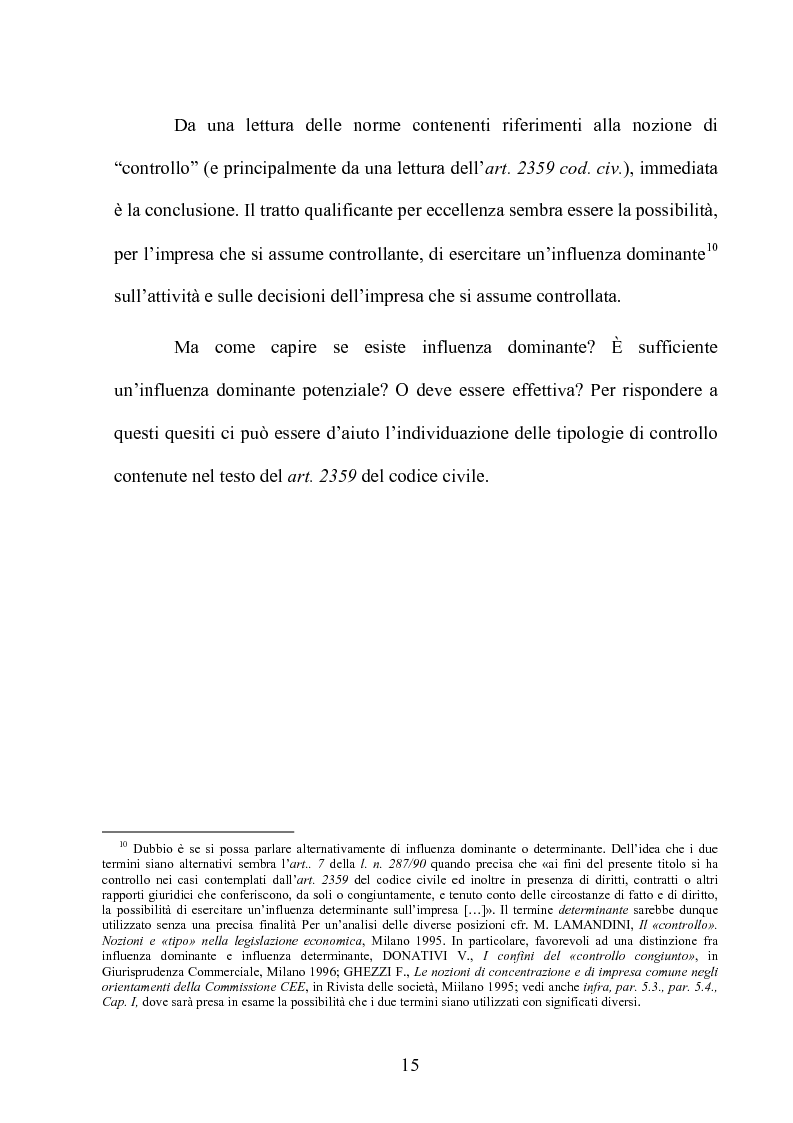 Anteprima della tesi: Le partecipazioni a ''controllo congiunto'': il caso delle joint ventures, Pagina 10