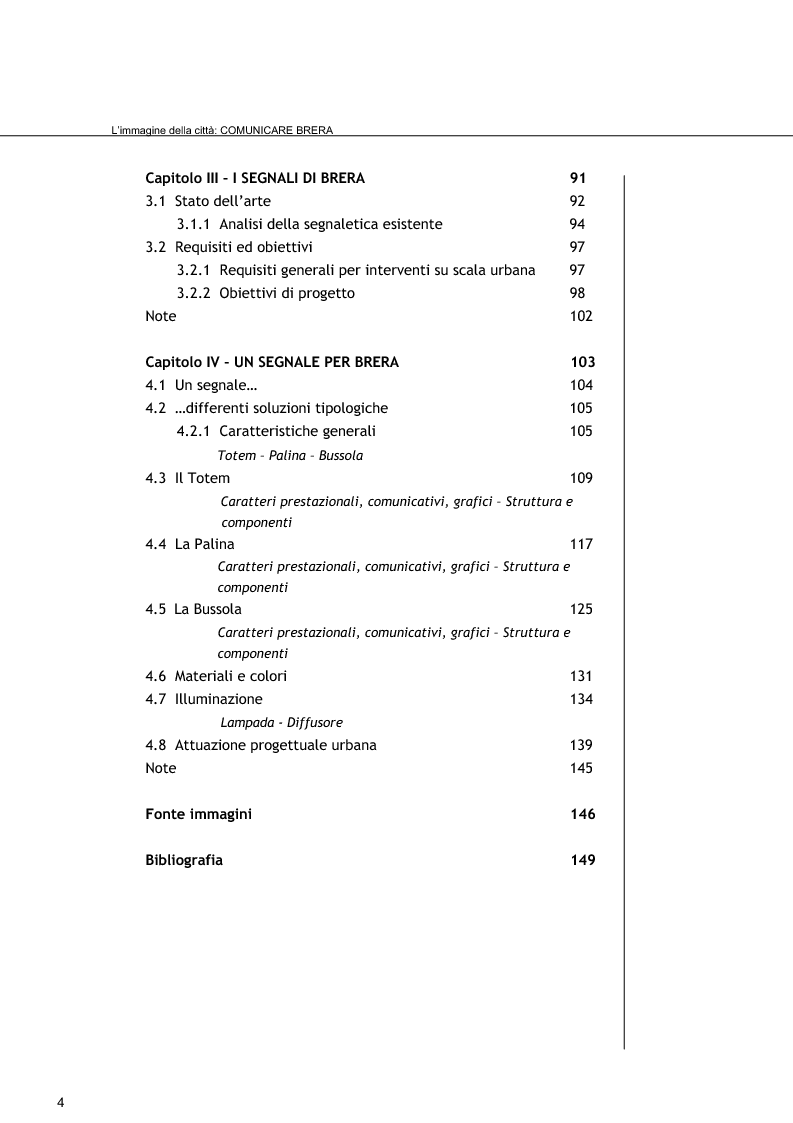 Indice della tesi: Comunicare Brera, Pagina 2