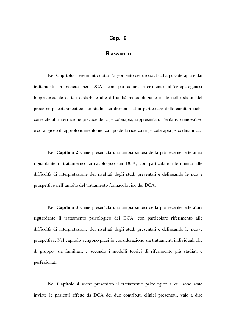 Anteprima della tesi: Il fenomeno del dropout dai trattamenti nei disturbi del comportamento alimentare, Pagina 13
