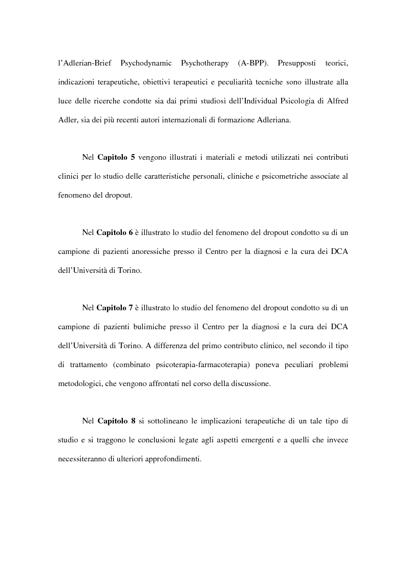Anteprima della tesi: Il fenomeno del dropout dai trattamenti nei disturbi del comportamento alimentare, Pagina 14