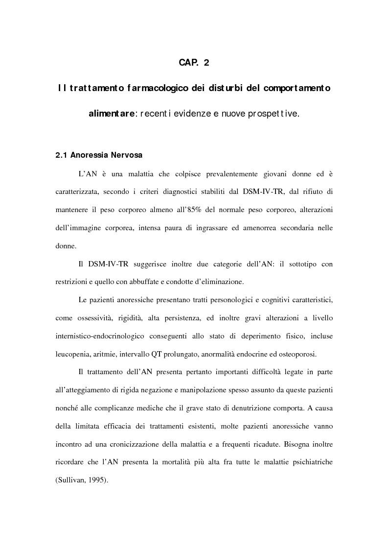 Anteprima della tesi: Il fenomeno del dropout dai trattamenti nei disturbi del comportamento alimentare, Pagina 7