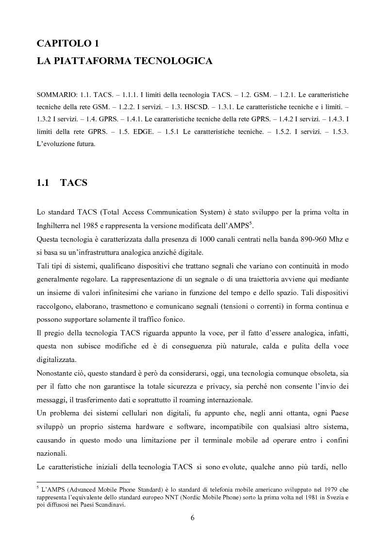 Anteprima della tesi: Evoluzione del settore mobile: Umts e Wi-Fi, tecnologie complementari o competitive?, Pagina 4
