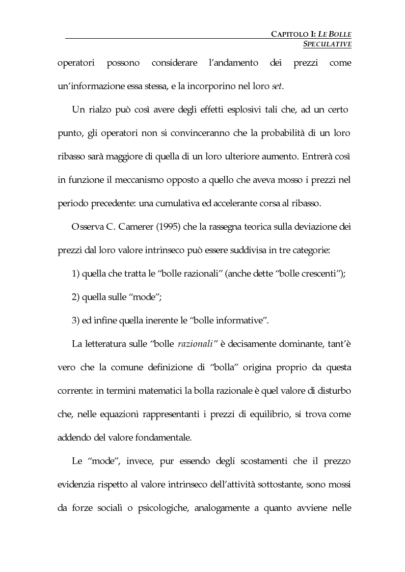 Anteprima della tesi: Le bolle speculative: il caso delle Internet stocks, Pagina 11