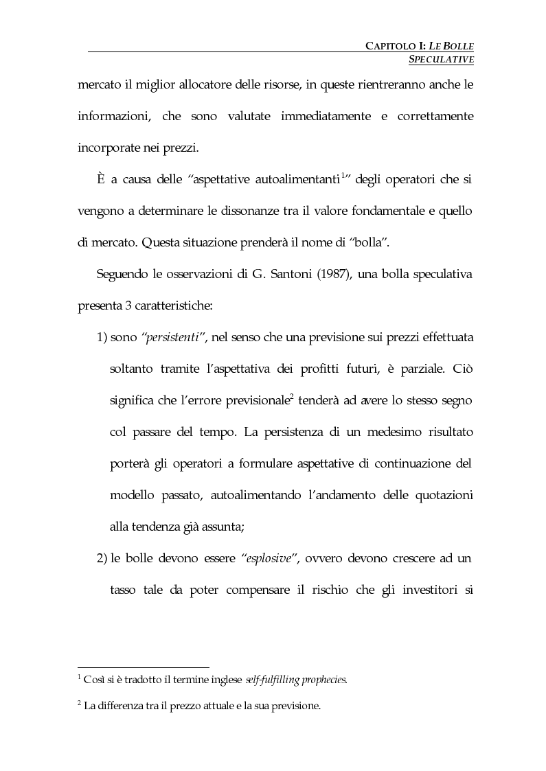 Anteprima della tesi: Le bolle speculative: il caso delle Internet stocks, Pagina 13