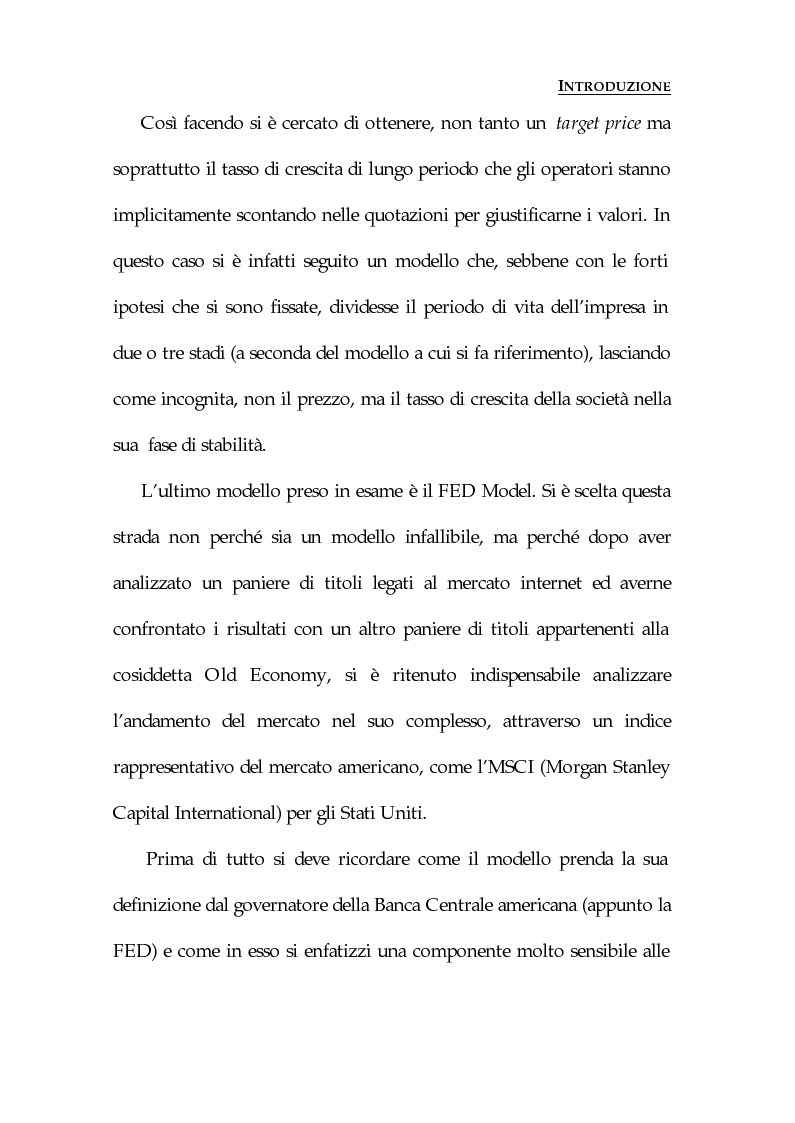 Anteprima della tesi: Le bolle speculative: il caso delle Internet stocks, Pagina 6