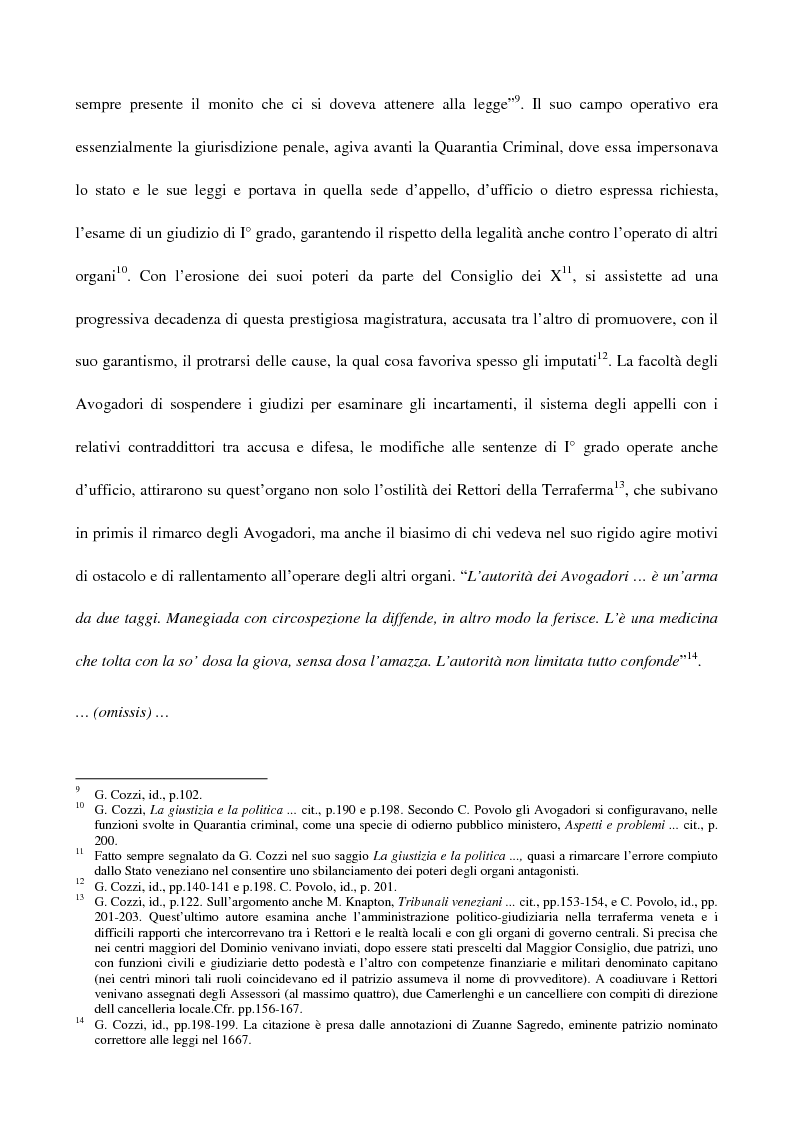 Anteprima della tesi: L'amministrazione della giustizia alla caduta della Repubblica di Venezia. Problematiche in una fase di transizione (1797-1806), Pagina 4