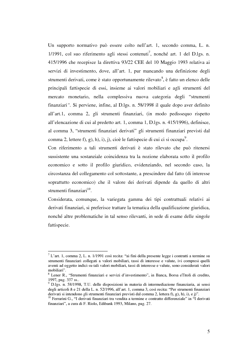 Anteprima della tesi: La disciplina giuridica dei contratti swaps, Pagina 3