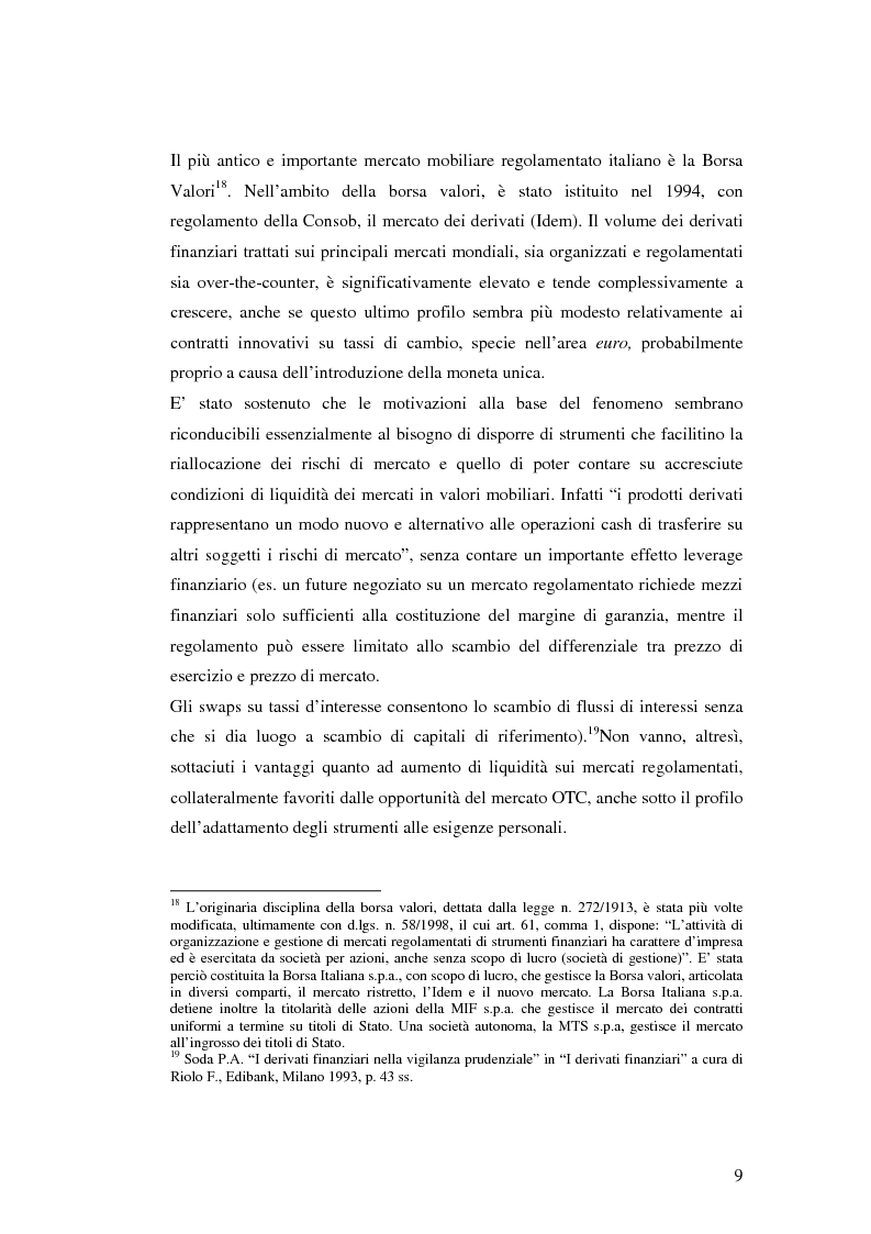 Anteprima della tesi: La disciplina giuridica dei contratti swaps, Pagina 7