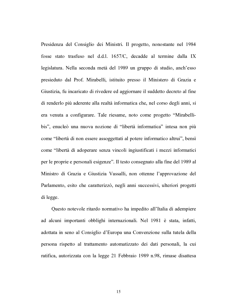 Anteprima della tesi: Il consenso dell'interessato al trattamento dei dati personali, Pagina 12