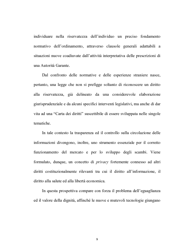 Anteprima della tesi: Il consenso dell'interessato al trattamento dei dati personali, Pagina 6