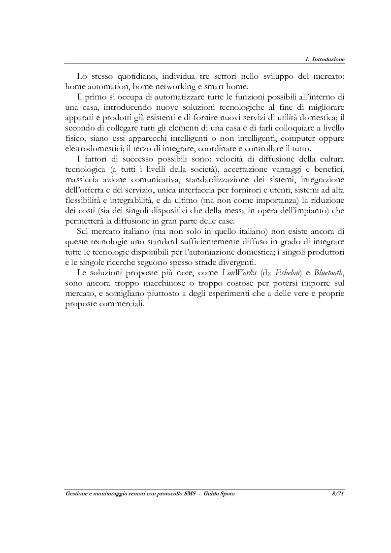 Anteprima della tesi: Progetto e realizzazione di un sistema a microcontrollore per la gestione ed il monitoraggio remoti con protocollo SMS, Pagina 6