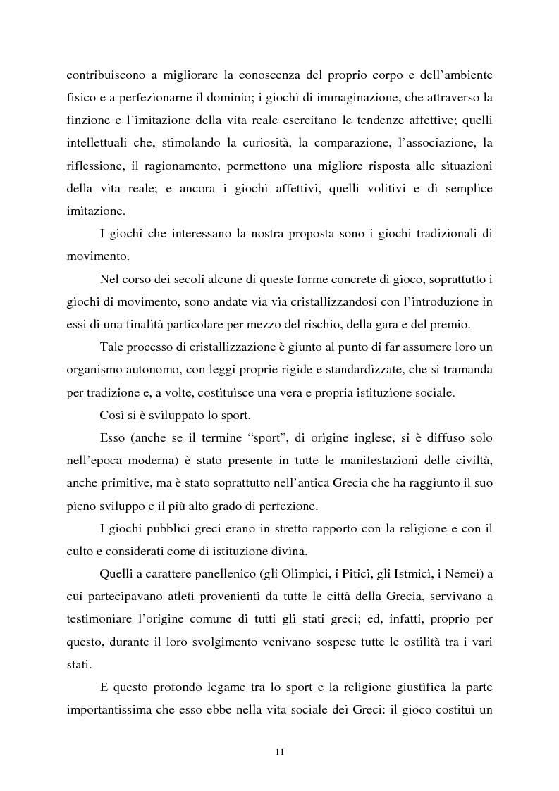 Anteprima della tesi: Apprendimento ludico e avviamento al gioco del calcio, Pagina 9