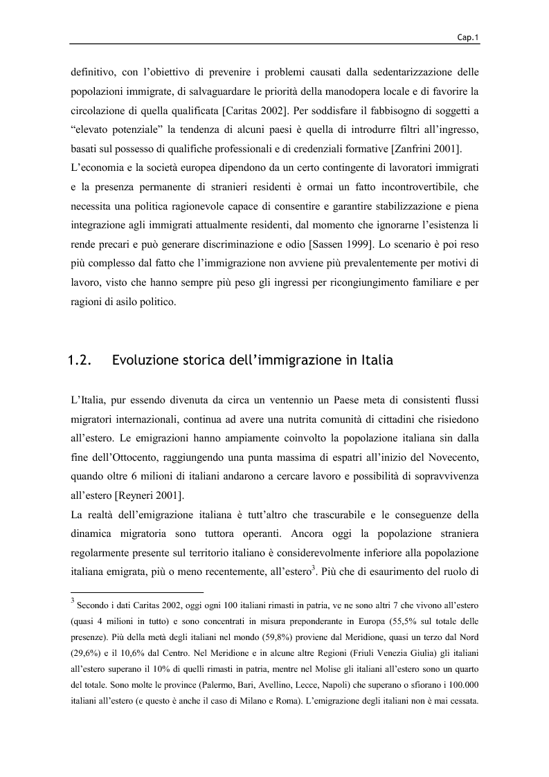 Anteprima della tesi: Immigrazione e lavoro. Il ruolo degli imprenditori nei processi di inserimento lavorativo e integrazione sociale degli immigrati, Pagina 14