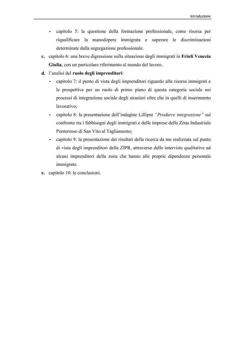 Anteprima della tesi: Immigrazione e lavoro. Il ruolo degli imprenditori nei processi di inserimento lavorativo e integrazione sociale degli immigrati, Pagina 5