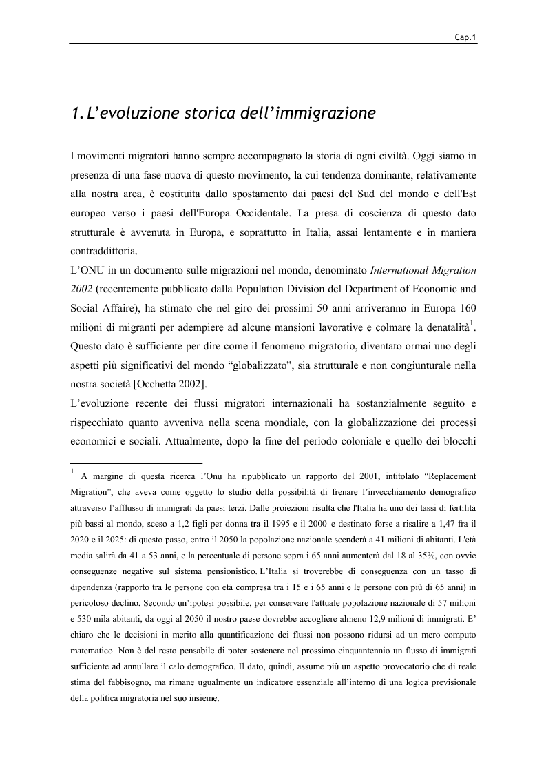 Anteprima della tesi: Immigrazione e lavoro. Il ruolo degli imprenditori nei processi di inserimento lavorativo e integrazione sociale degli immigrati, Pagina 6