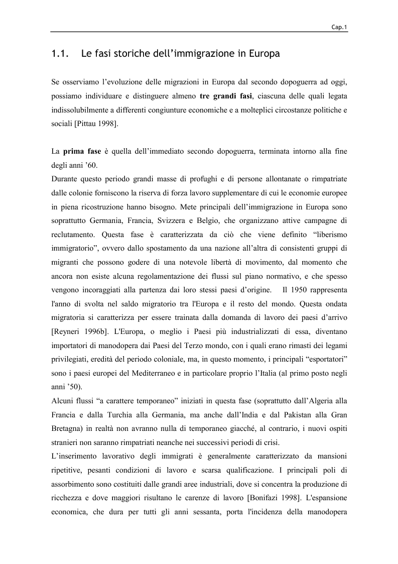 Anteprima della tesi: Immigrazione e lavoro. Il ruolo degli imprenditori nei processi di inserimento lavorativo e integrazione sociale degli immigrati, Pagina 8