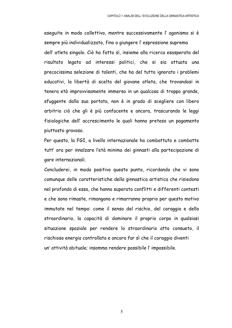 Anteprima della tesi: Le grandi difficoltà tecniche nella ginnastica artistica femminile, Pagina 8