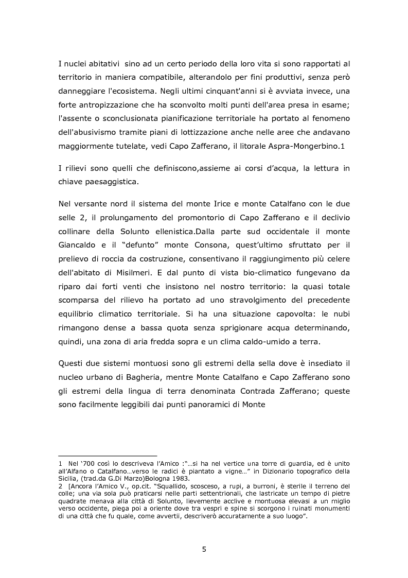 Anteprima della tesi: Da Mongerbino a S. Elia: progetti per l'istituzione di una riserva orientata, Pagina 2