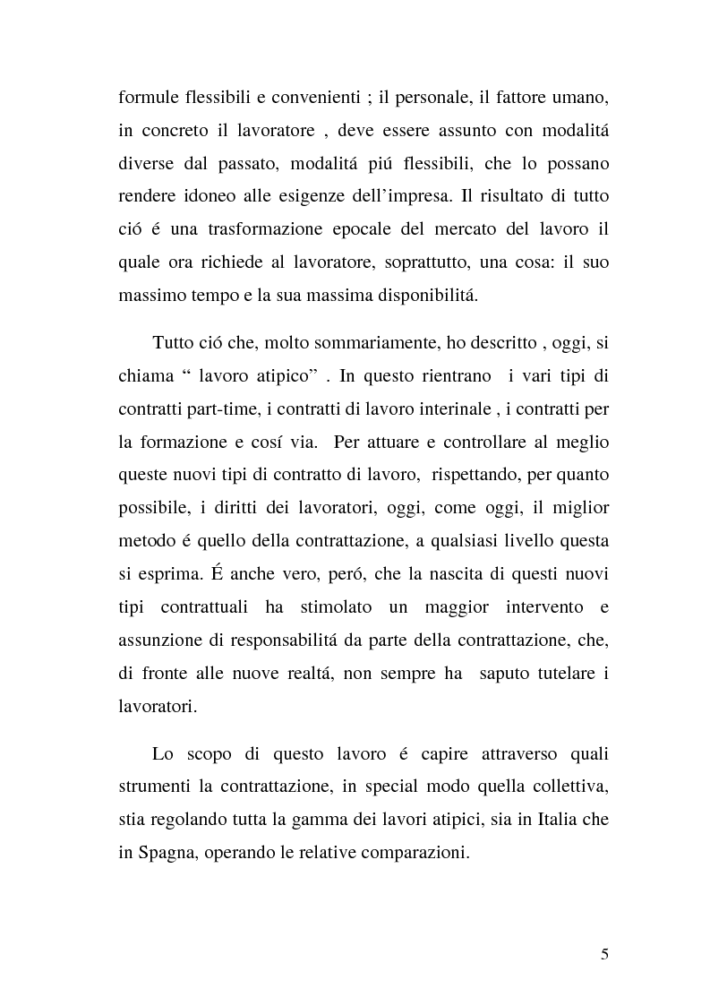 Anteprima della tesi: Ruolo della contrattazione collettiva nella regolazione dei contratti atipici. Una comparazione Spagna-Italia., Pagina 2