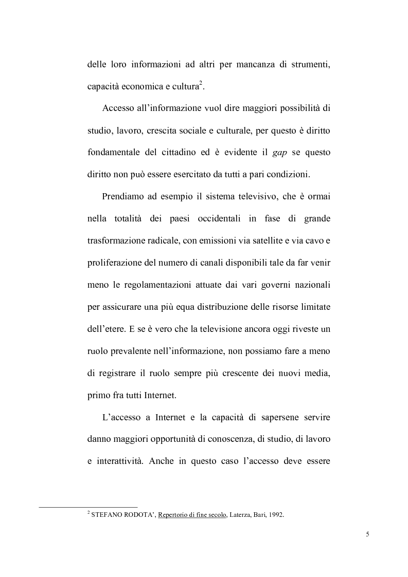 Anteprima della tesi: Mass media e democrazia nella legislazione comparata, Pagina 5