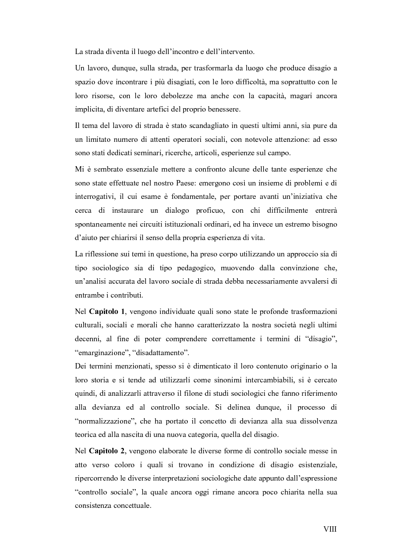 Anteprima della tesi: Il lavoro sociale di strada tra devianze e forme di controllo: il ruolo dell'educatore, Pagina 4