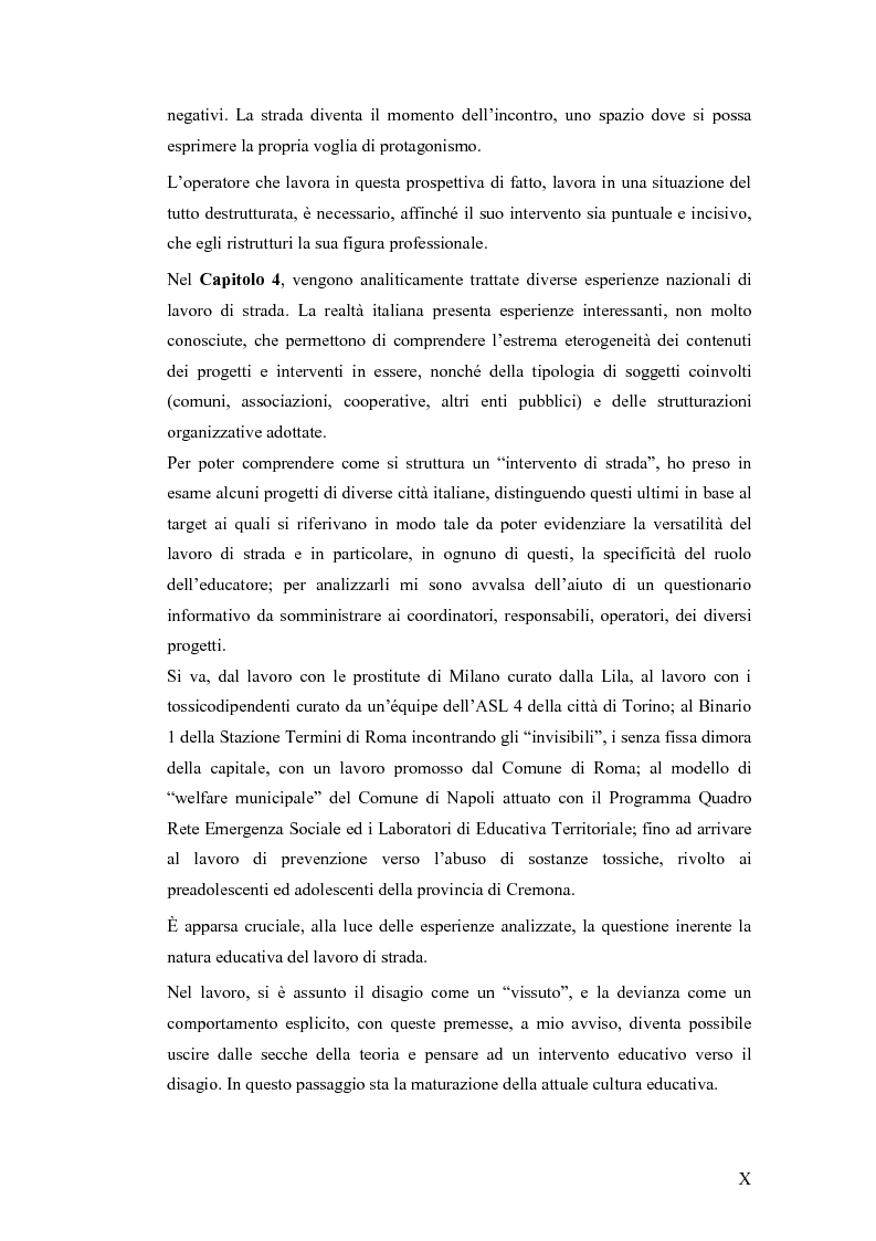 Anteprima della tesi: Il lavoro sociale di strada tra devianze e forme di controllo: il ruolo dell'educatore, Pagina 6