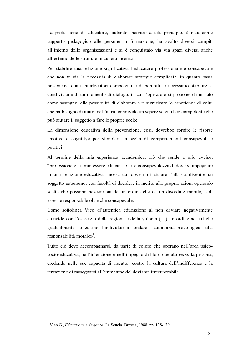 Anteprima della tesi: Il lavoro sociale di strada tra devianze e forme di controllo: il ruolo dell'educatore, Pagina 7