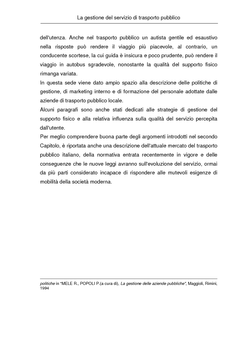Anteprima della tesi: La comunicazione istituzionale e la gestione delle relazioni esterne nelle aziende pubbliche di trasporto. Il caso ''Brescia Trasporti'', Pagina 10