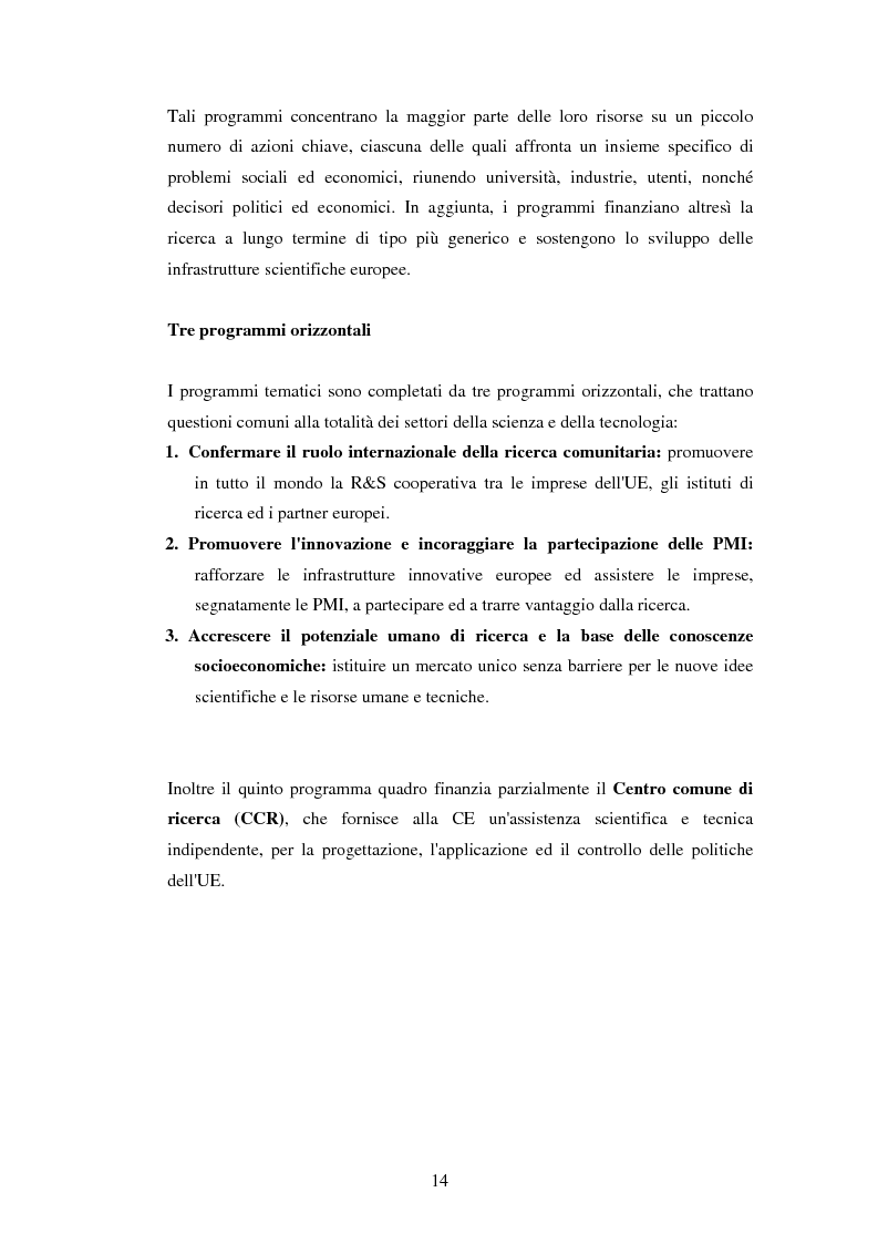 Anteprima della tesi: Le politiche di ricerca in campo ambientale nell'ambito del V programma quadro dell'Unione europea, Pagina 12