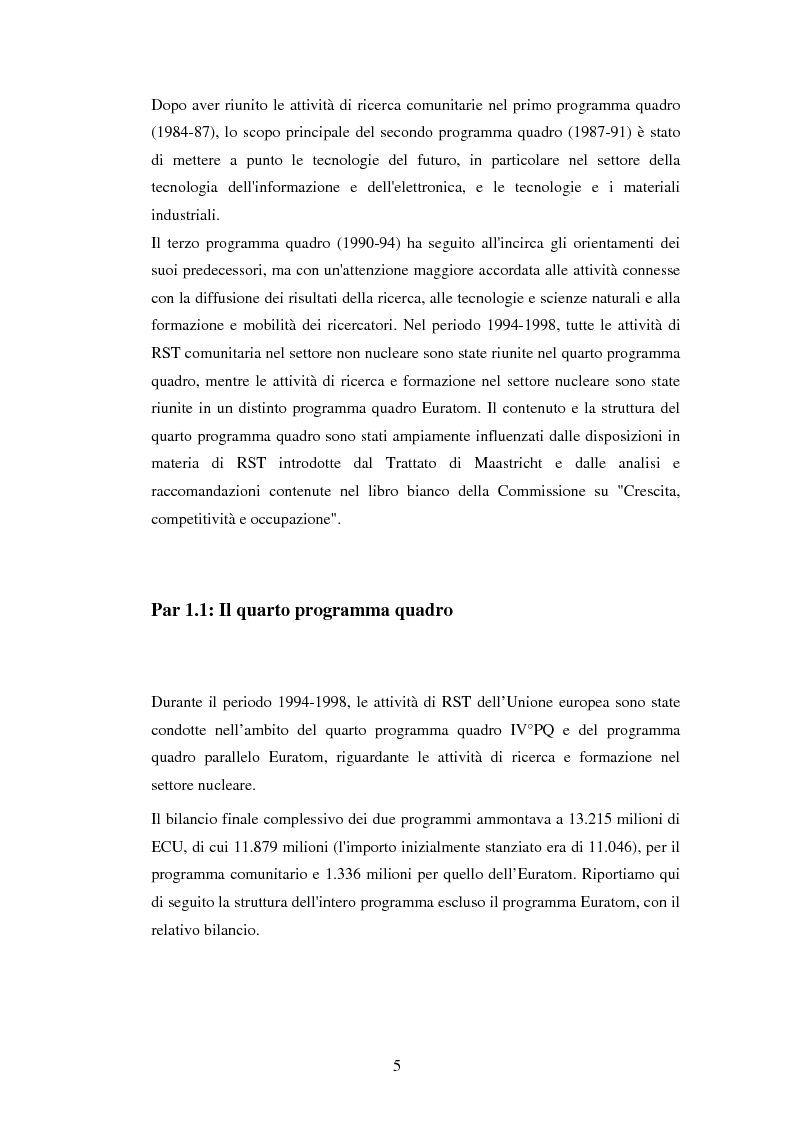 Anteprima della tesi: Le politiche di ricerca in campo ambientale nell'ambito del V programma quadro dell'Unione europea, Pagina 3