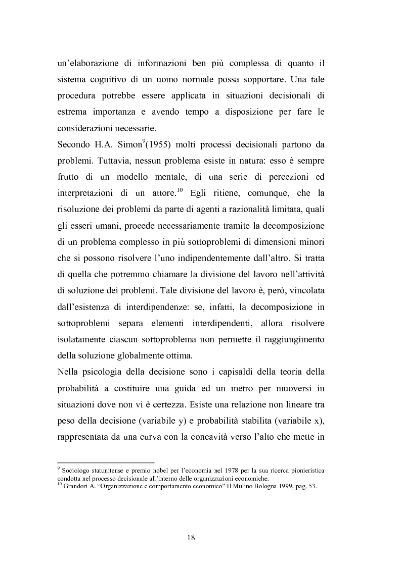 Anteprima della tesi: I complessi processi decisionali e i riflessi sul comportamento del consumatore nel contesto di marketing, Pagina 14