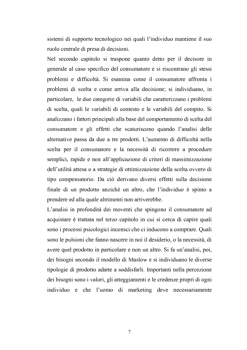 Anteprima della tesi: I complessi processi decisionali e i riflessi sul comportamento del consumatore nel contesto di marketing, Pagina 3