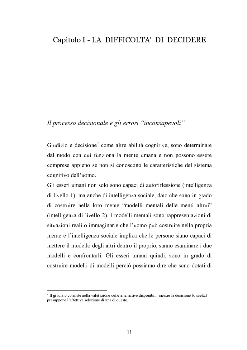 Anteprima della tesi: I complessi processi decisionali e i riflessi sul comportamento del consumatore nel contesto di marketing, Pagina 7