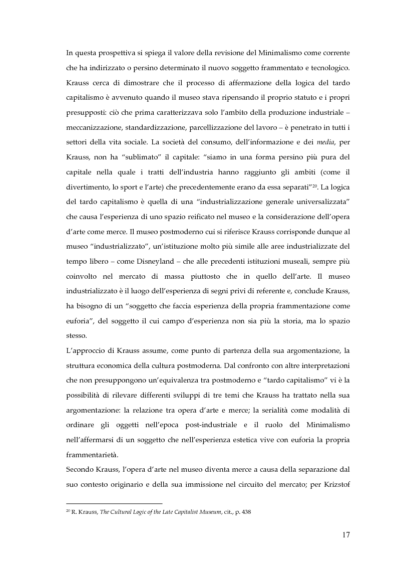 Anteprima della tesi: Il museo postmoderno tra filosofia e pratica culturale, Pagina 14