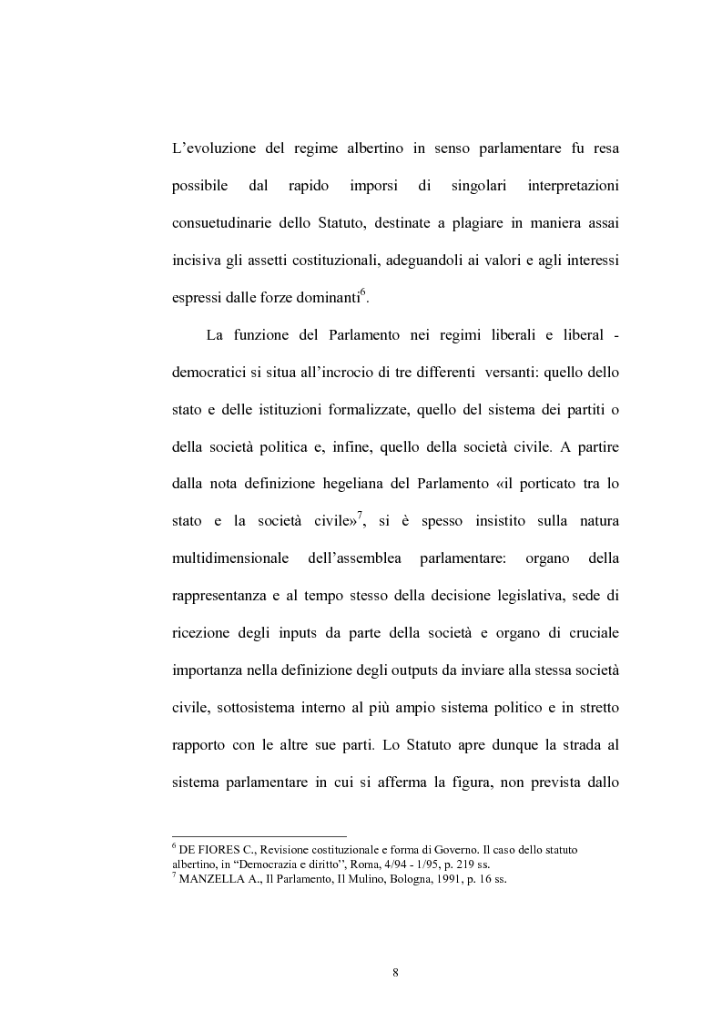 Anteprima della tesi: Riforma del Parlamento e riforme istituzionali, Pagina 6