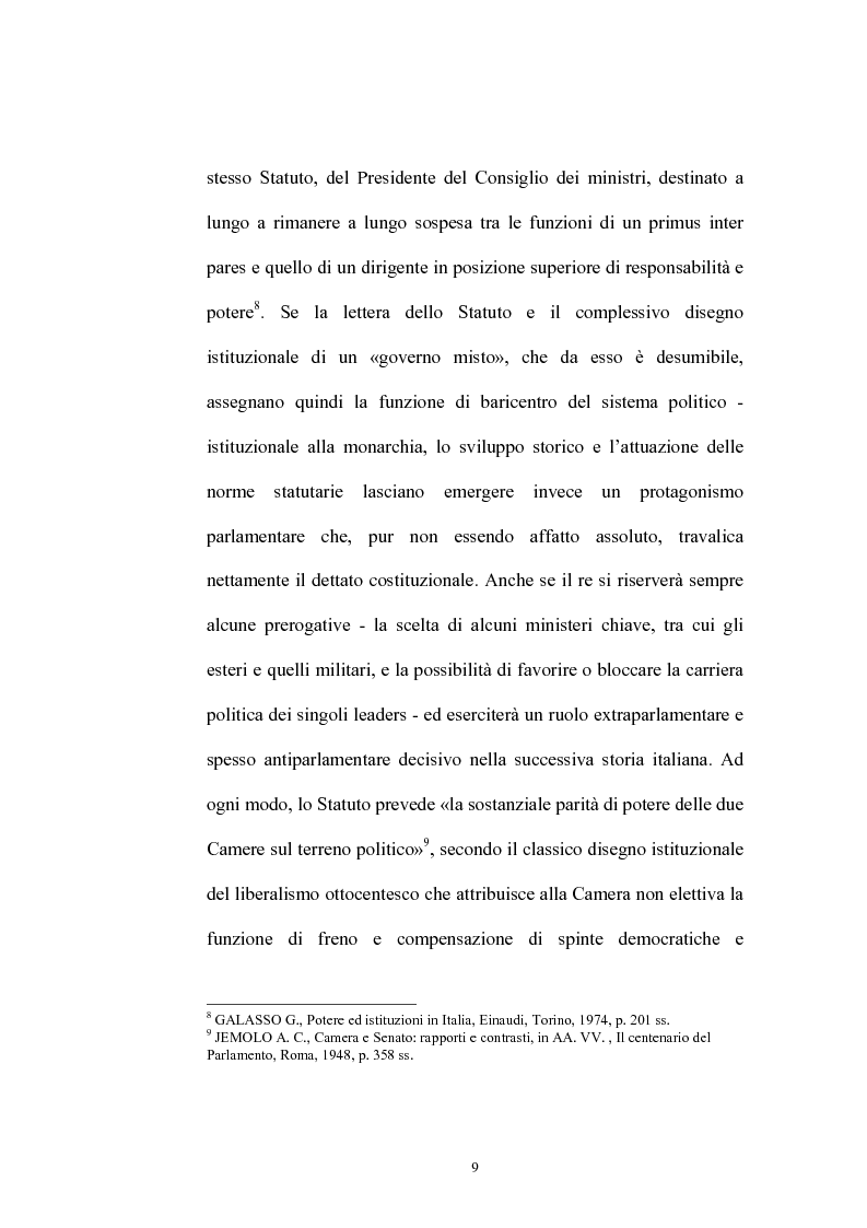 Anteprima della tesi: Riforma del Parlamento e riforme istituzionali, Pagina 7