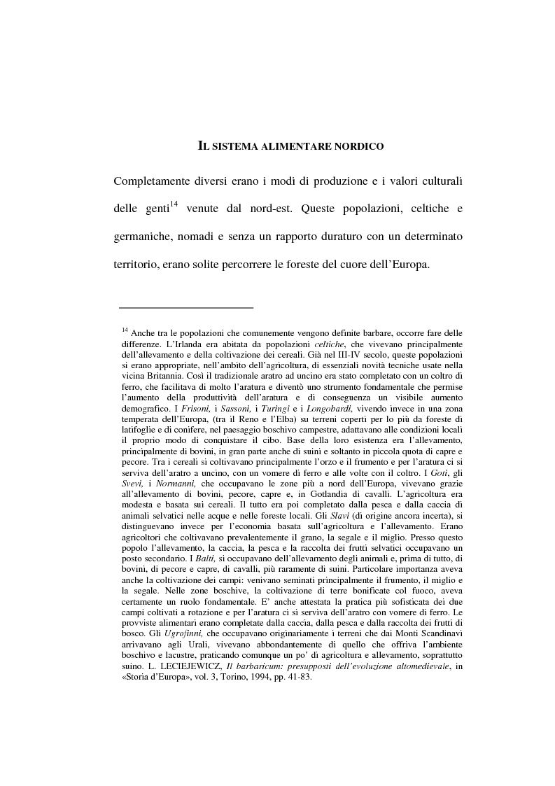 Anteprima della tesi: Mangiare e bere nel Medioevo: valenza sociale, economica, culturale e religiosa del cibo anche attraverso i ricettari, Pagina 13