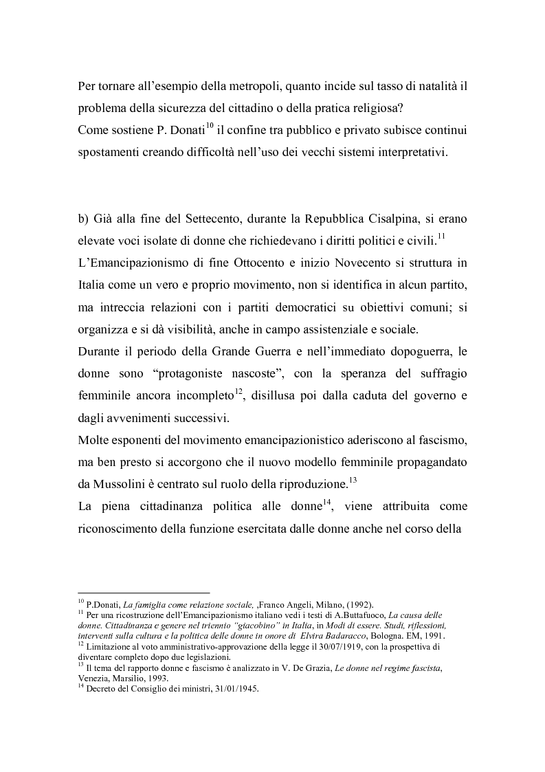 Anteprima della tesi: La doppia presenza della donna - Organizzazione in ambito familiare e professionale, Pagina 8