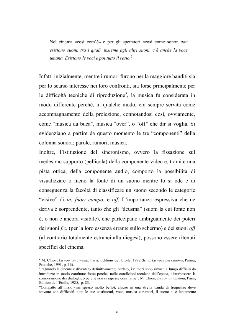 Anteprima della tesi: L'interazione suono-immagine nel cinema di Nanni Moretti, Pagina 2