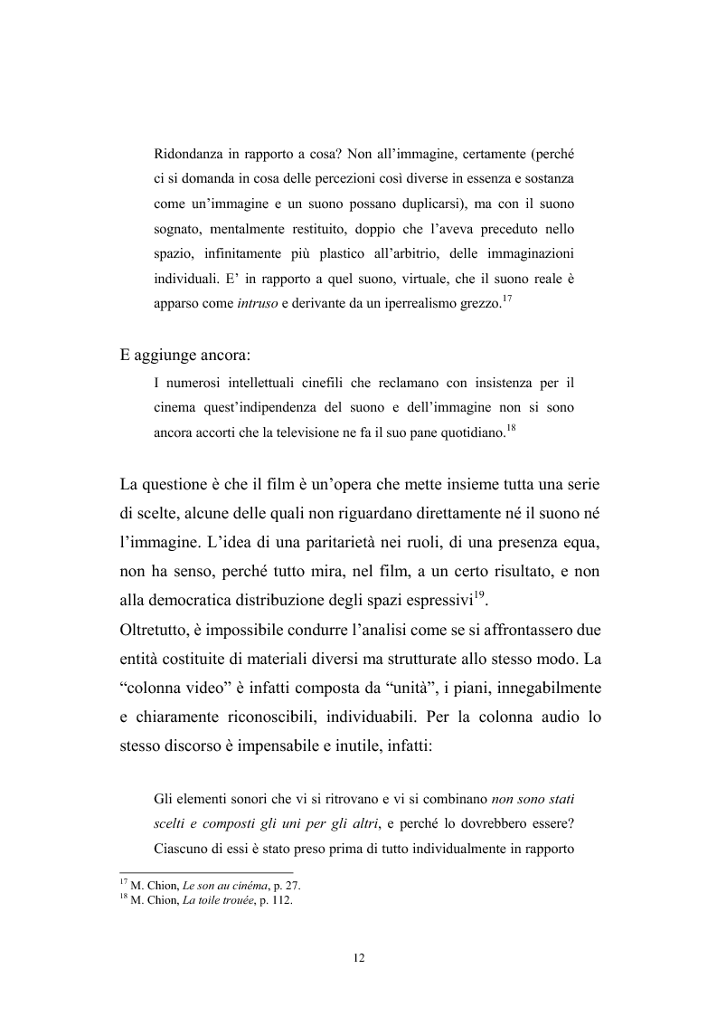 Anteprima della tesi: L'interazione suono-immagine nel cinema di Nanni Moretti, Pagina 8