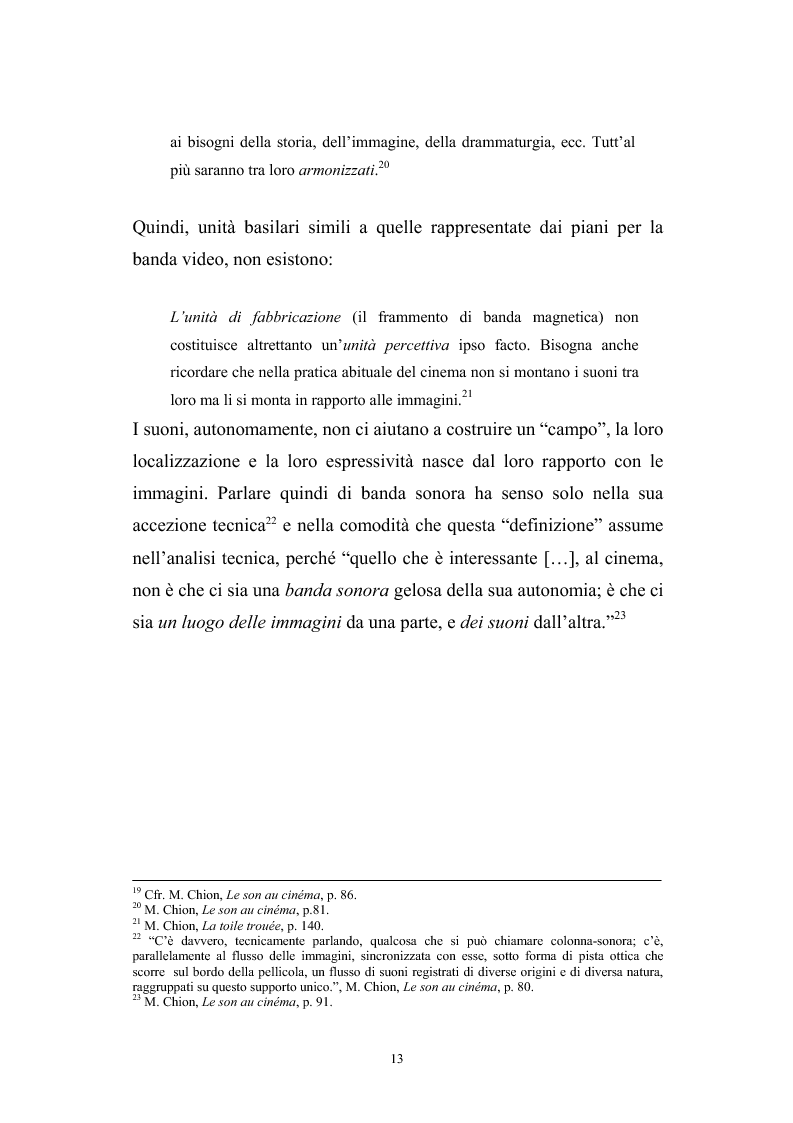 Anteprima della tesi: L'interazione suono-immagine nel cinema di Nanni Moretti, Pagina 9