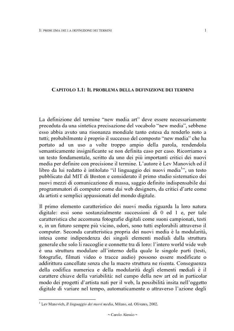 Anteprima della tesi: Arte in Rete: il sito rhizome.org, Pagina 8