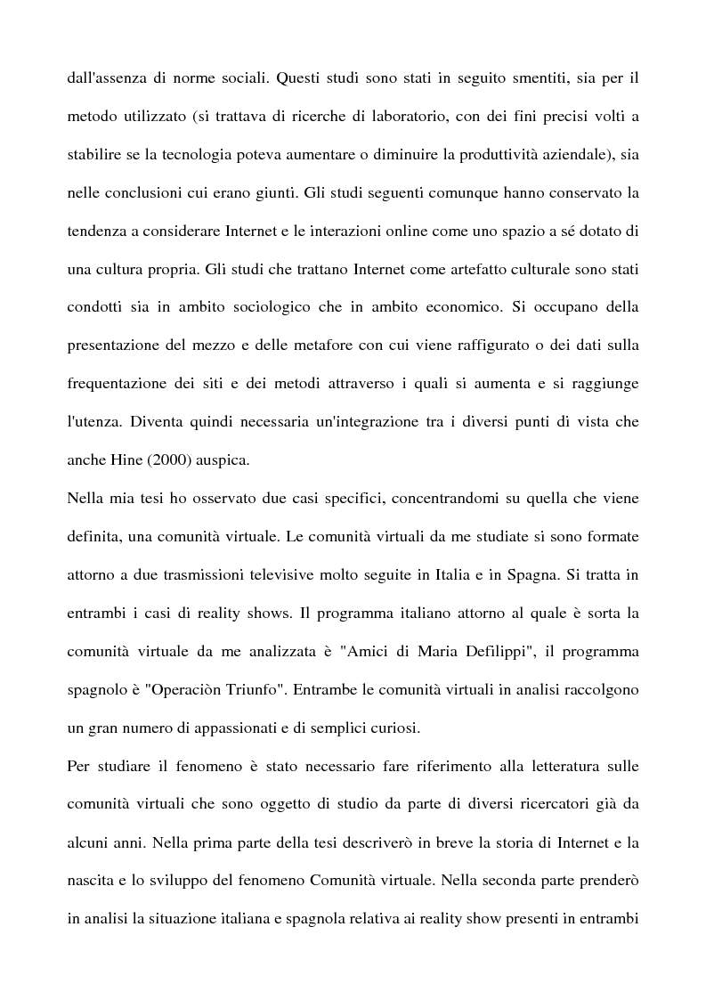 Anteprima della tesi: Real Tv e forum on line, Pagina 5