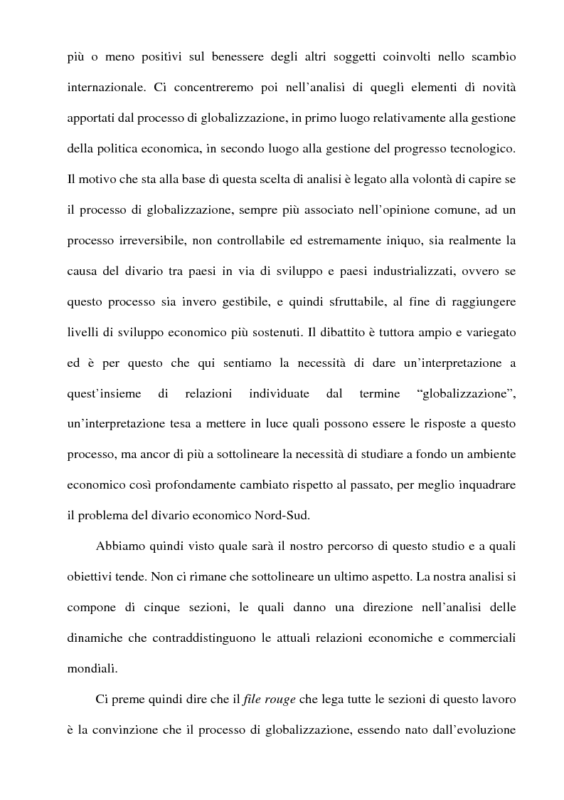 Anteprima della tesi: Globalizzazione: l'integrazione economica, la distribuzione, le politiche economiche, la tecnologia, Pagina 3