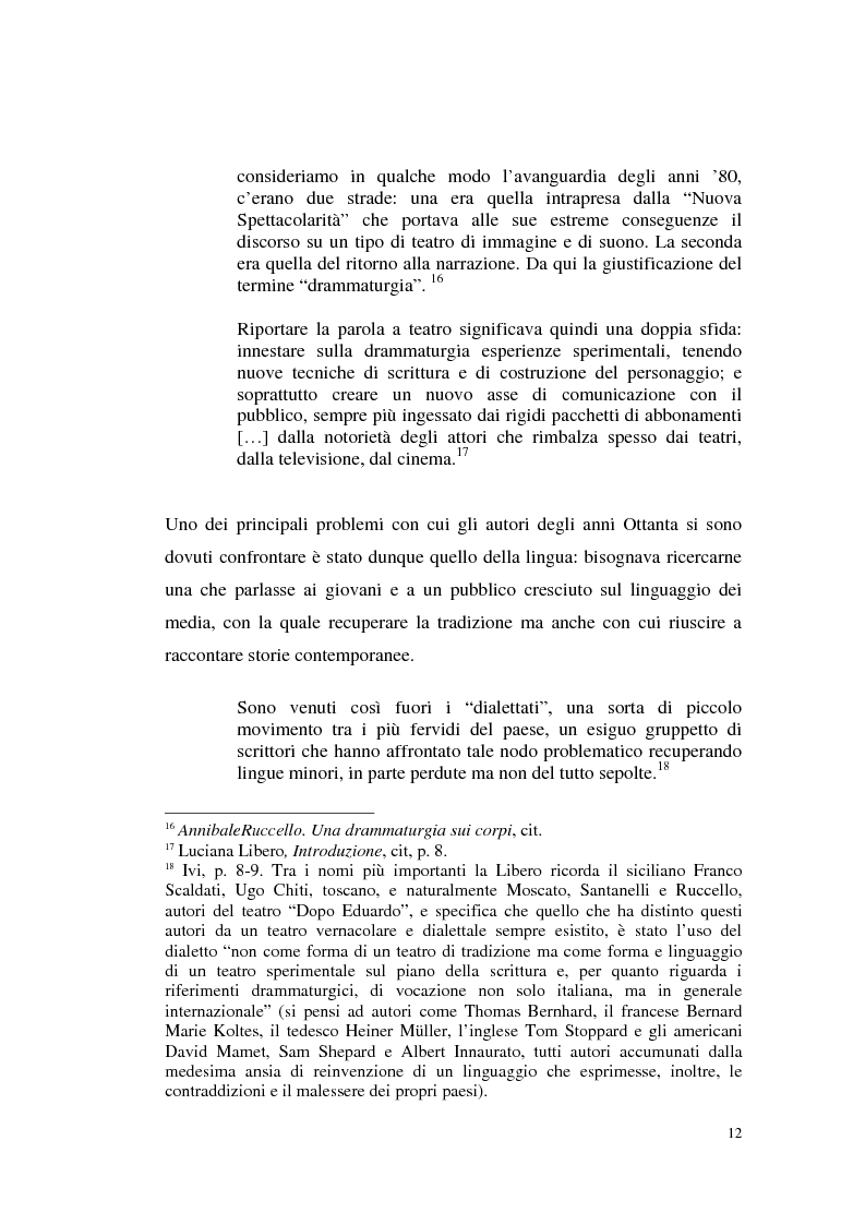 Anteprima della tesi: Il teatro di Annibale Ruccello: mass media come nuovi attori, Pagina 8