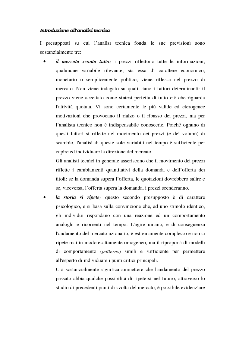 Anteprima della tesi: L'analisi tecnica attraverso il trading system e il decision support system. Uno studio pratico di alcuni titoli azionari, Pagina 12