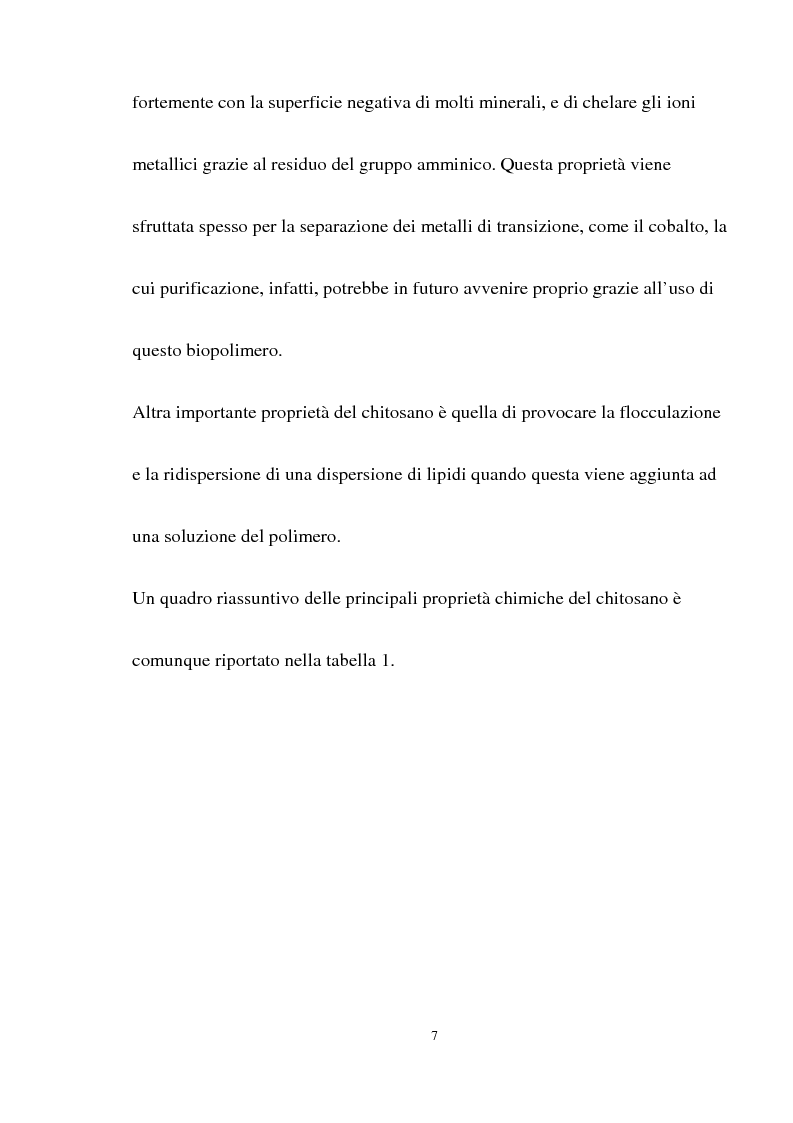 Anteprima della tesi: Il chitosano: proprietà, preparazione ed applicazione nel settore farmaceutico, Pagina 6