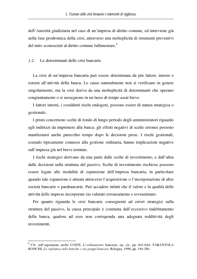 Anteprima della tesi: Crisi dell'impresa bancaria e autonomia della società, Pagina 5