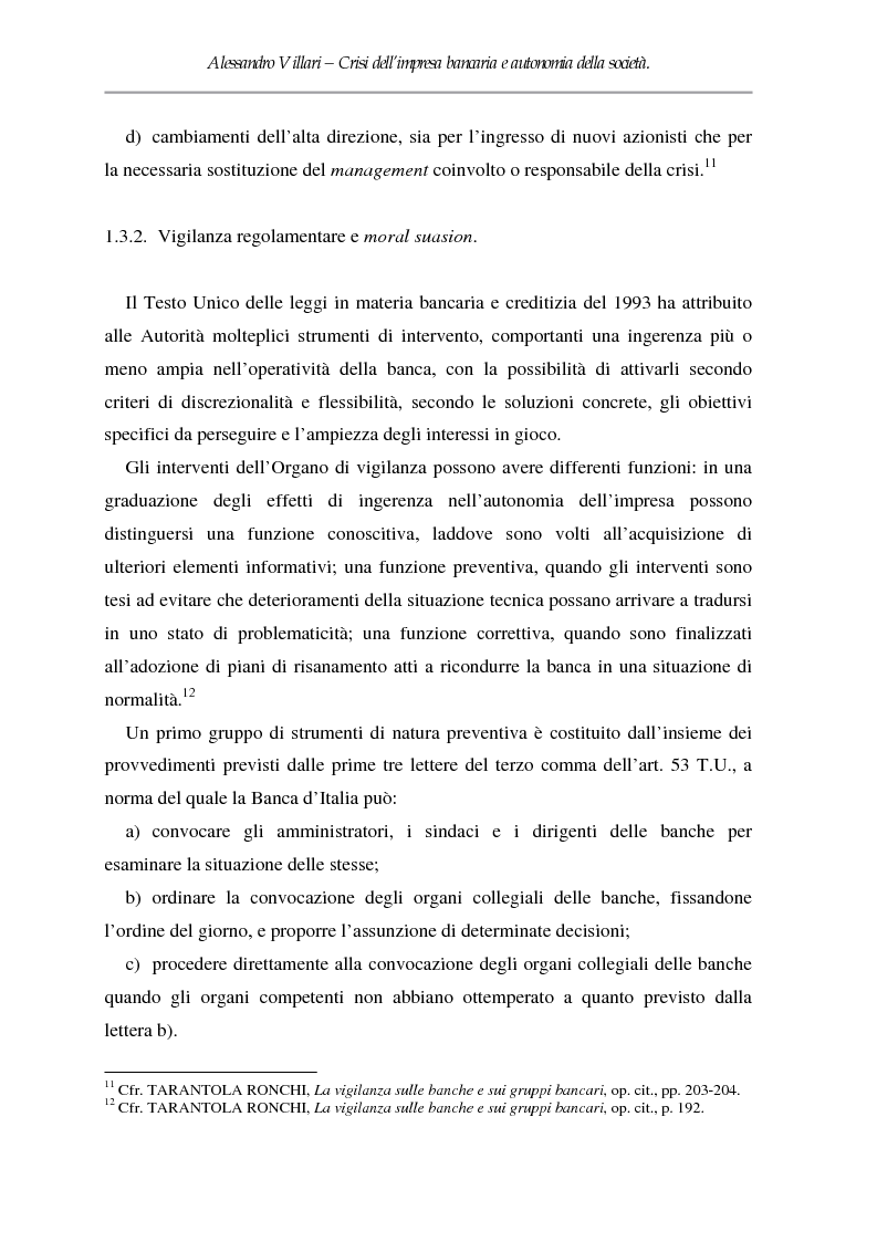 Anteprima della tesi: Crisi dell'impresa bancaria e autonomia della società, Pagina 8